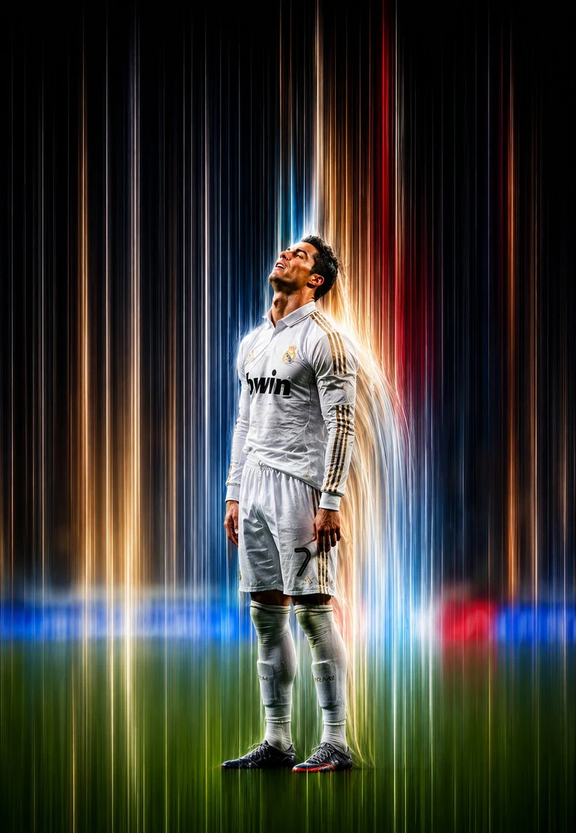 Transform the uploaded image into a premium pixel stretch artwork while p...