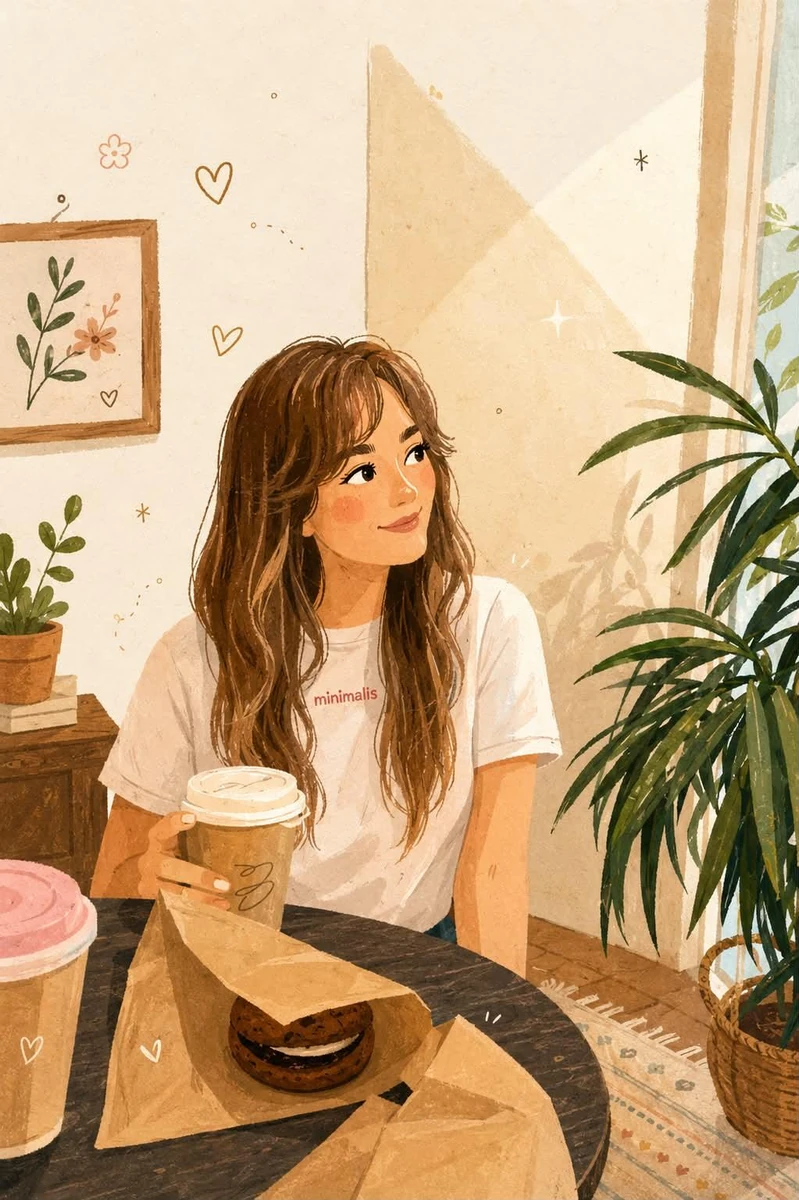 Transform the uploaded photo into a warm, cozy hand-painted storybook ill...