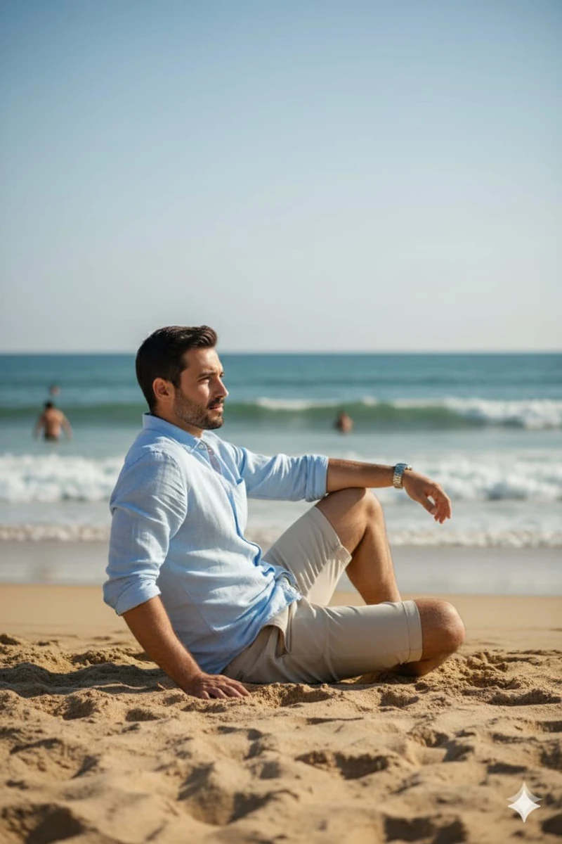 Enjoying this weekend at the beach with Gemini Nano Banana.