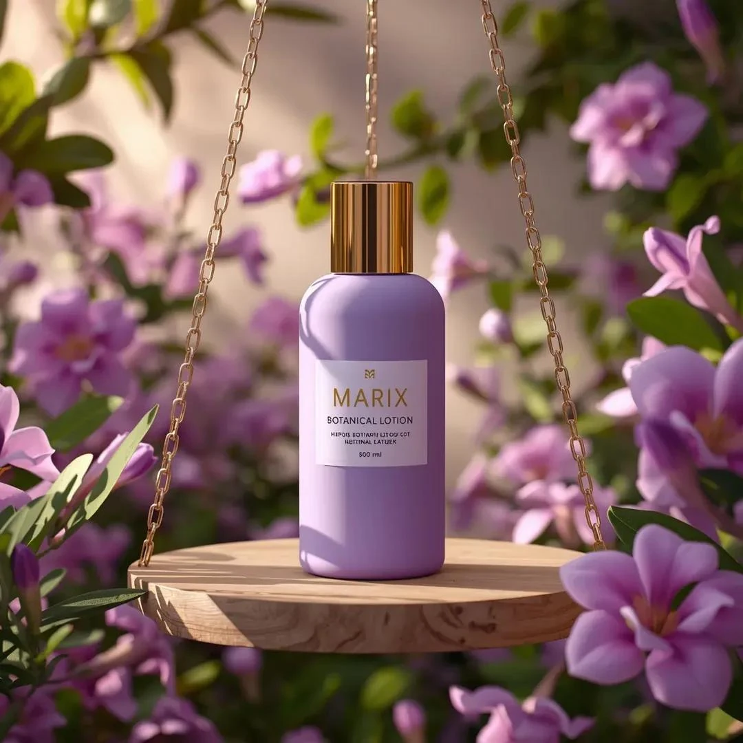 - High-end commercial beauty product photography of a (cosmetic bottle) l...