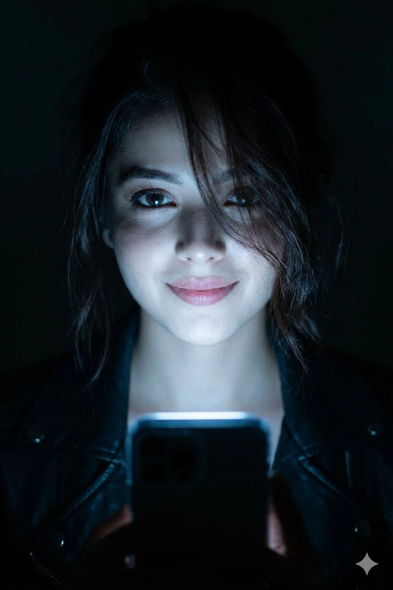 Ultra-realistic close portrait of woman (from uploaded image), messy hair...
