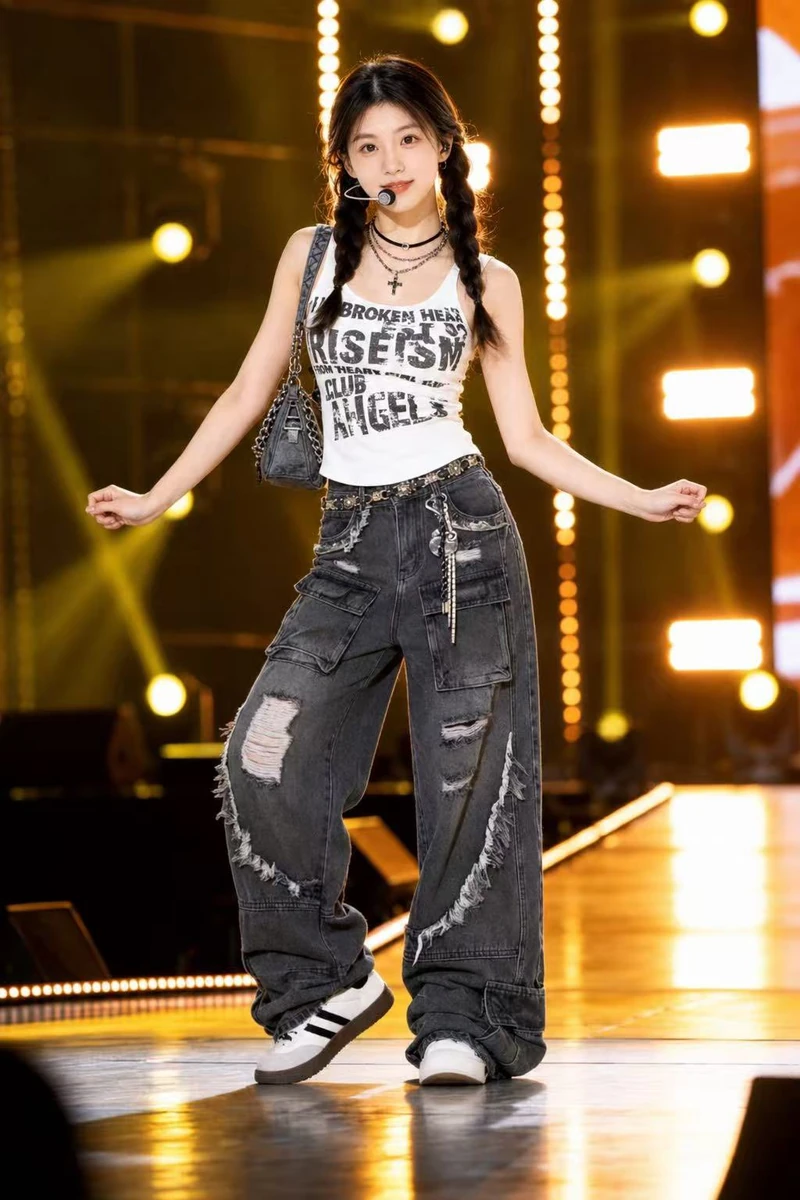 K-pop stage performance shot, packed with lights and live-show energy