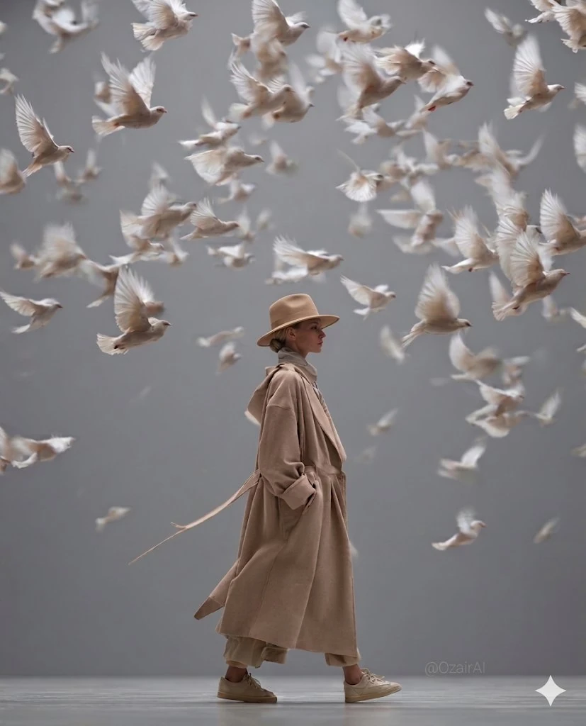 She walks, the world watches.