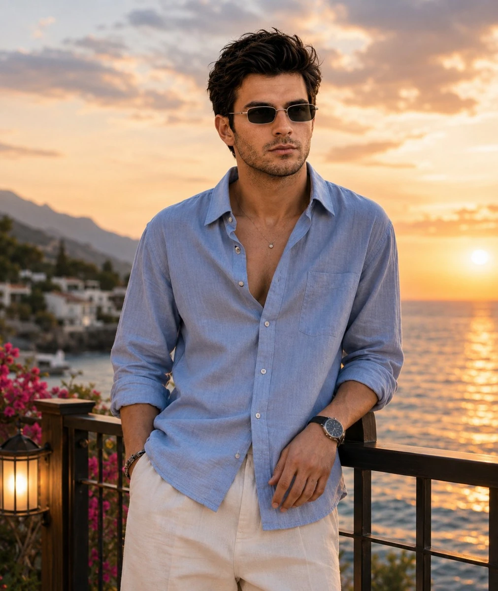 Ultra-realistic luxury editorial portrait of a handsome young man ( FACE...