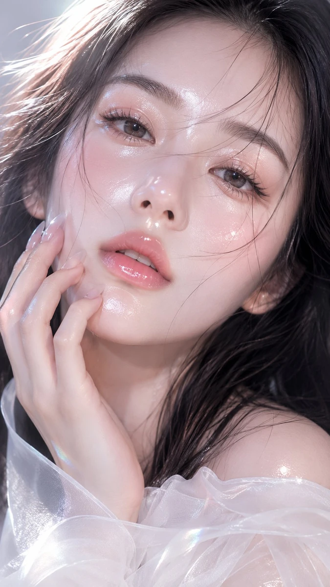 Edit this reference image without changing the face. Portrait 9:16, 8K, H...