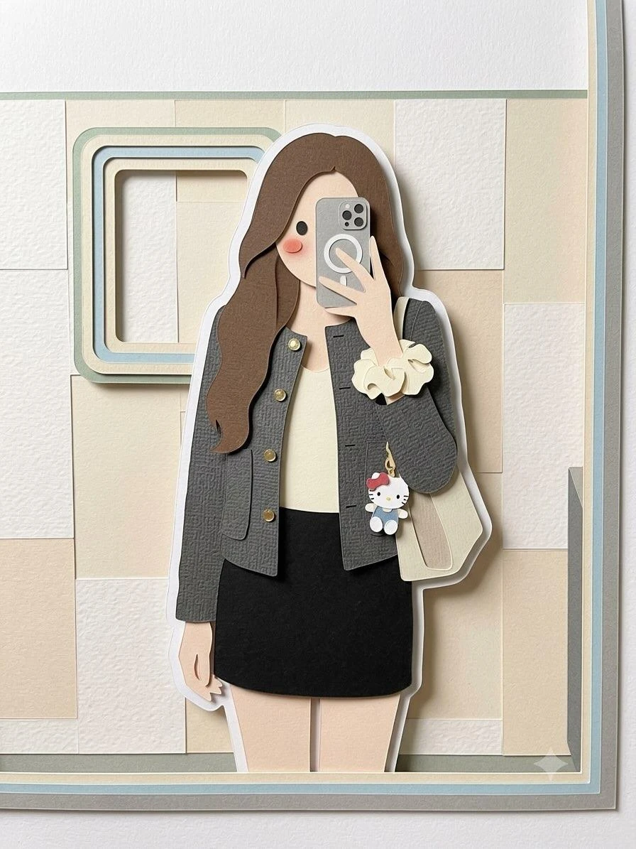 Transform this image into a soft, layered papercraft illustration inspire...