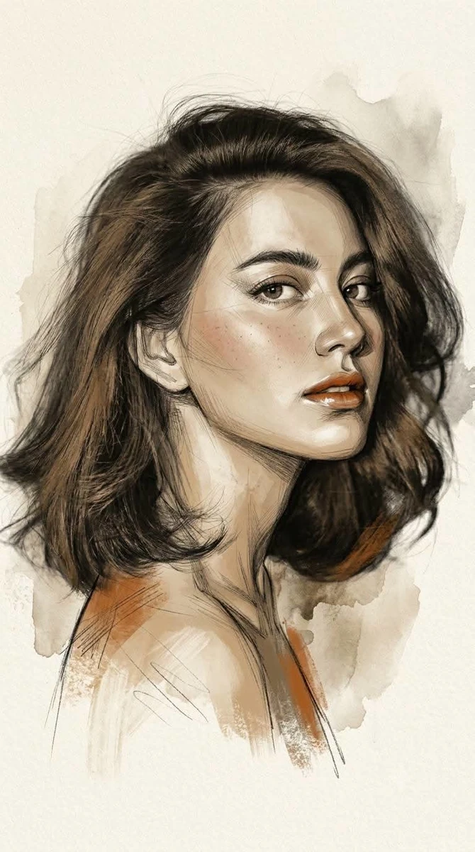 Using the attached reference image, preserve the pose, facial expression,...