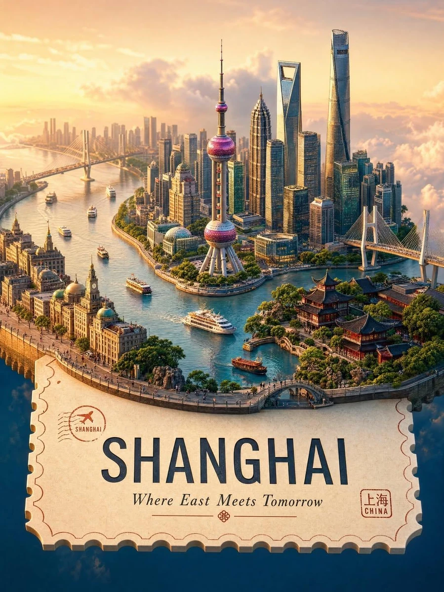 A breathtaking miniature floating city diorama emerging from a vintage po...