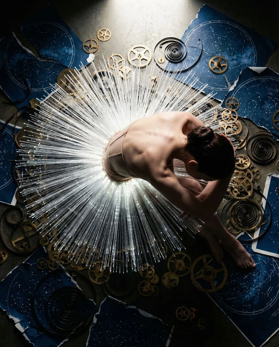 vibe_title_en": "The Reluctant Biomechanical Dandelion in Luminescence",