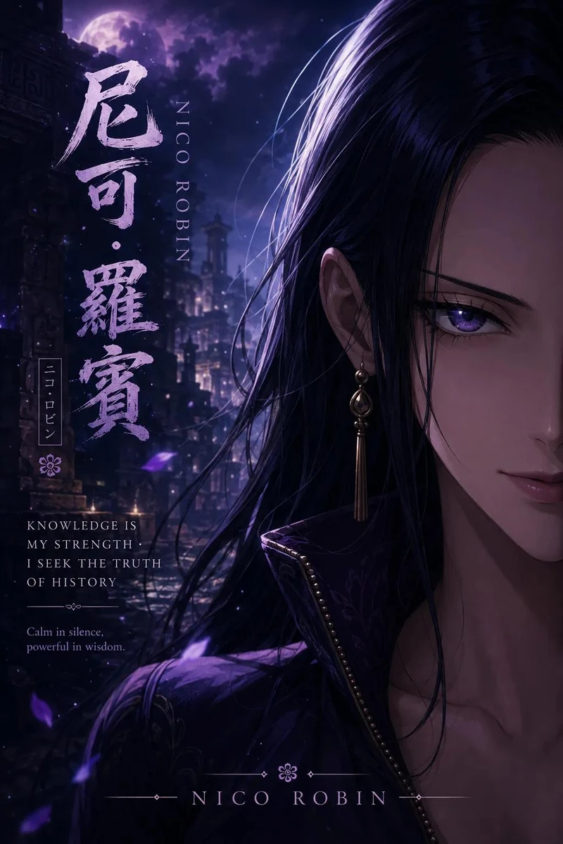 Ultra-detailed anime character poster, half-face close-up portrait on the...