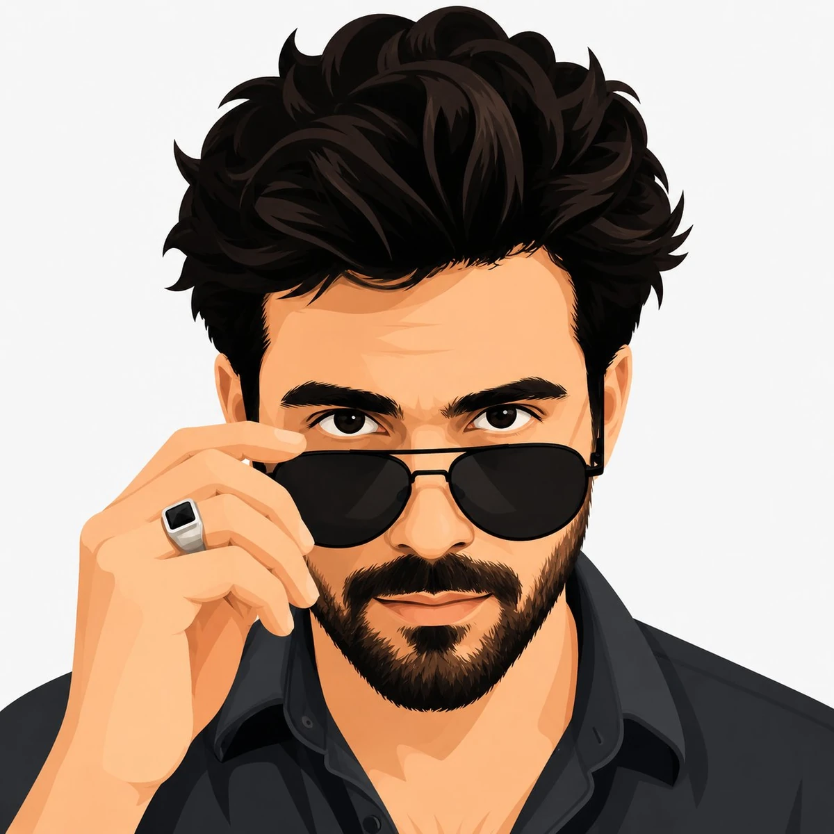 Transform the uploaded image into a clean, flat vector avatar illustratio...