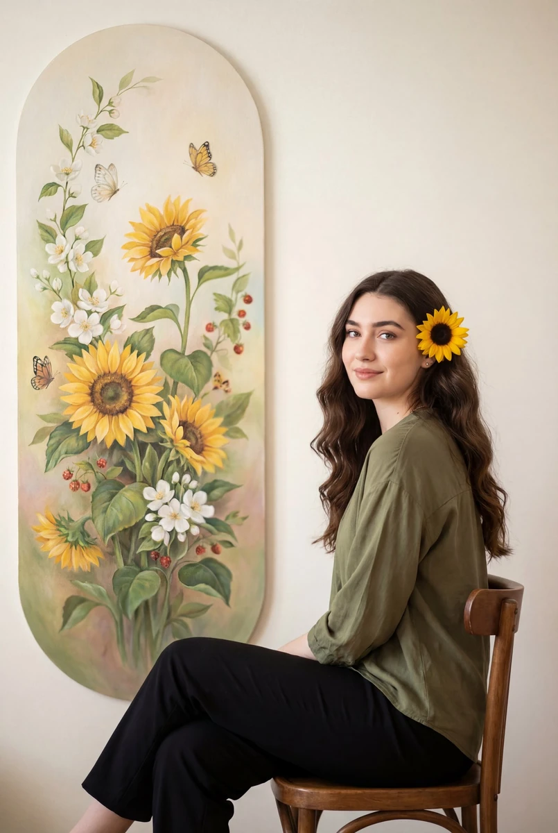 "image_type": "photographic portrait with illustrative background", "com...