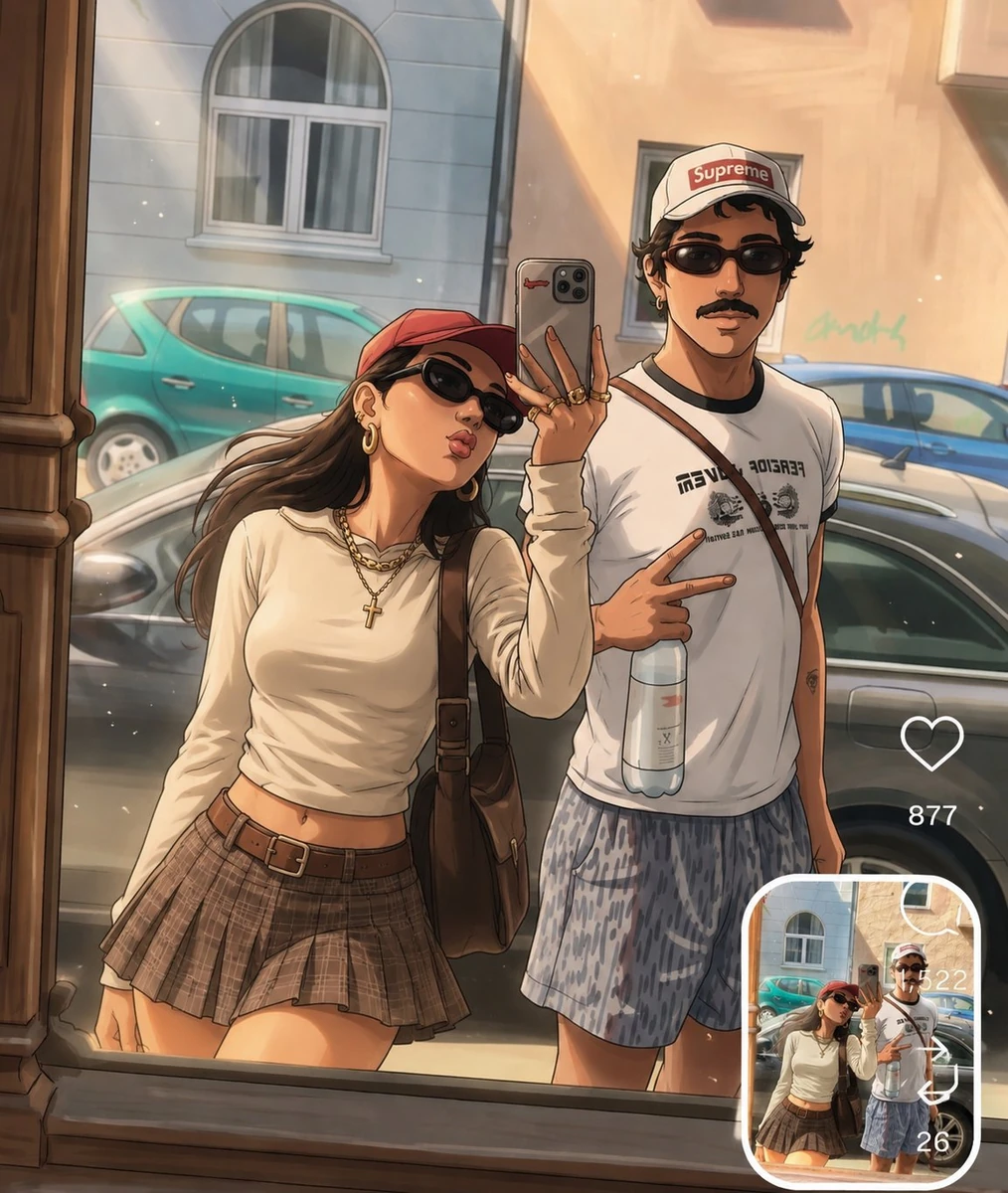 Transform the uploaded photo into a high-quality anime illustration while...