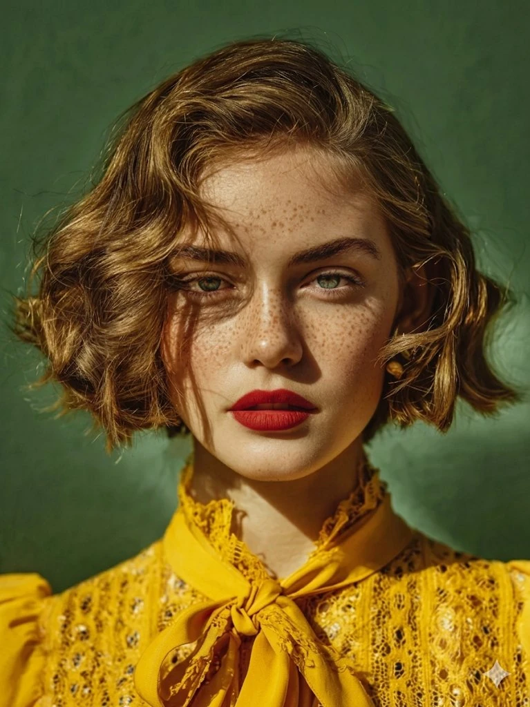 Classic, bold, freckled elegance.✨