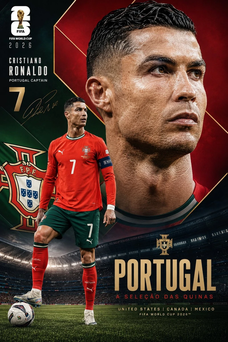 Ultra-detailed premium FIFA World Cup 2026 poster design featuring [PLAYE...