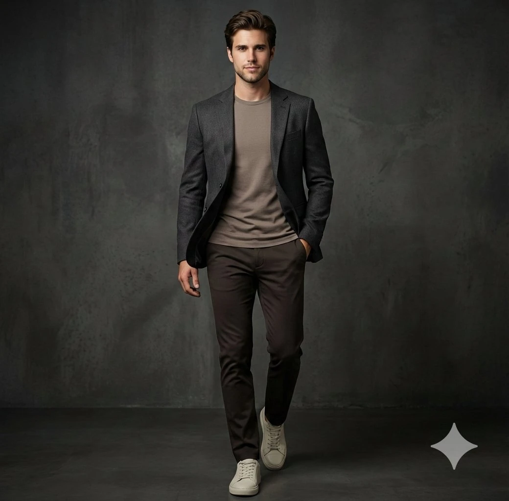 Ultra-realistic studio portrait of a man matching the reference face exac...