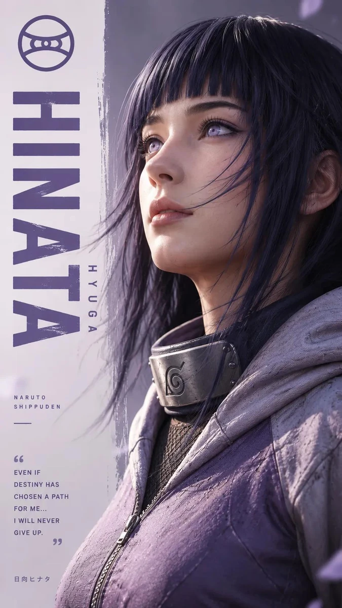 Ultra-detailed cinematic anime portrait poster of a realistic female ninj...