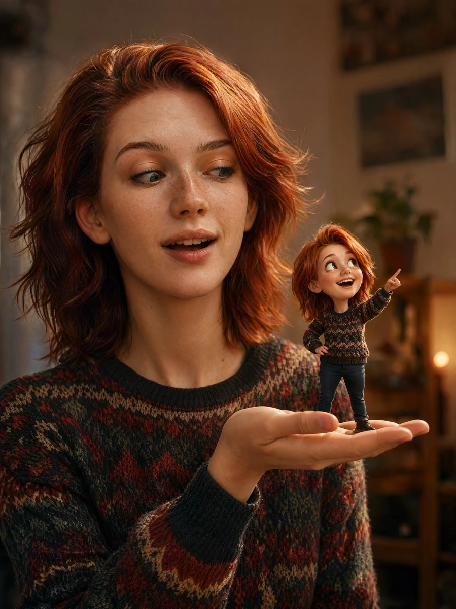 An ultra-realistic cinematic portrait of a woman from a photo, fully pres...