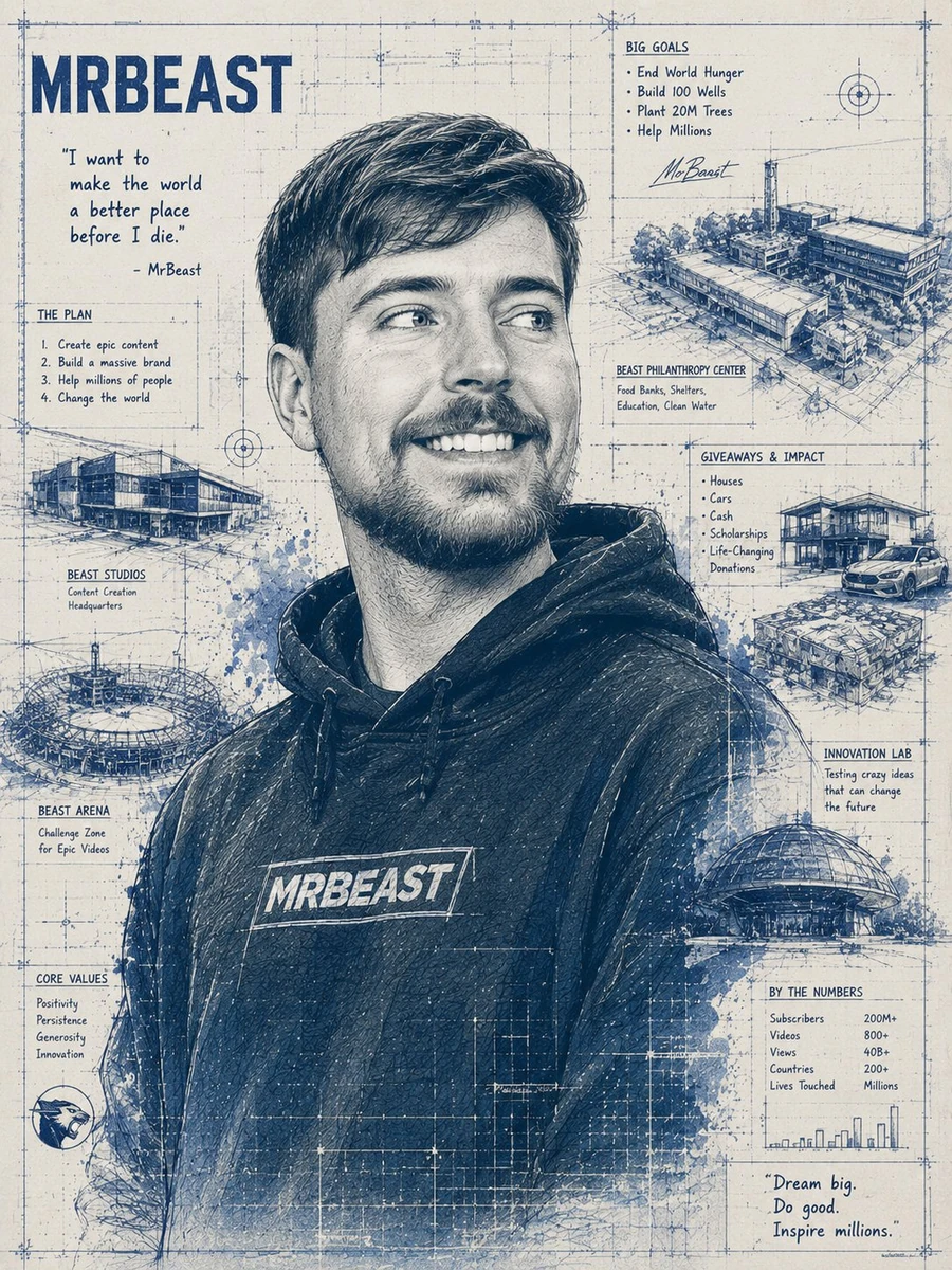 Ultra-detailed architectural blueprint portrait of a legendary football i...