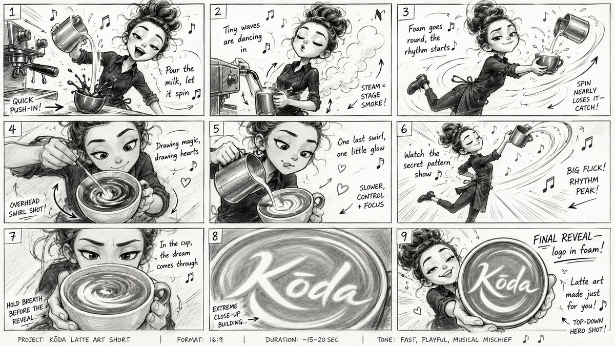 GPT Image 2 storyboard prompt used for quoted video.